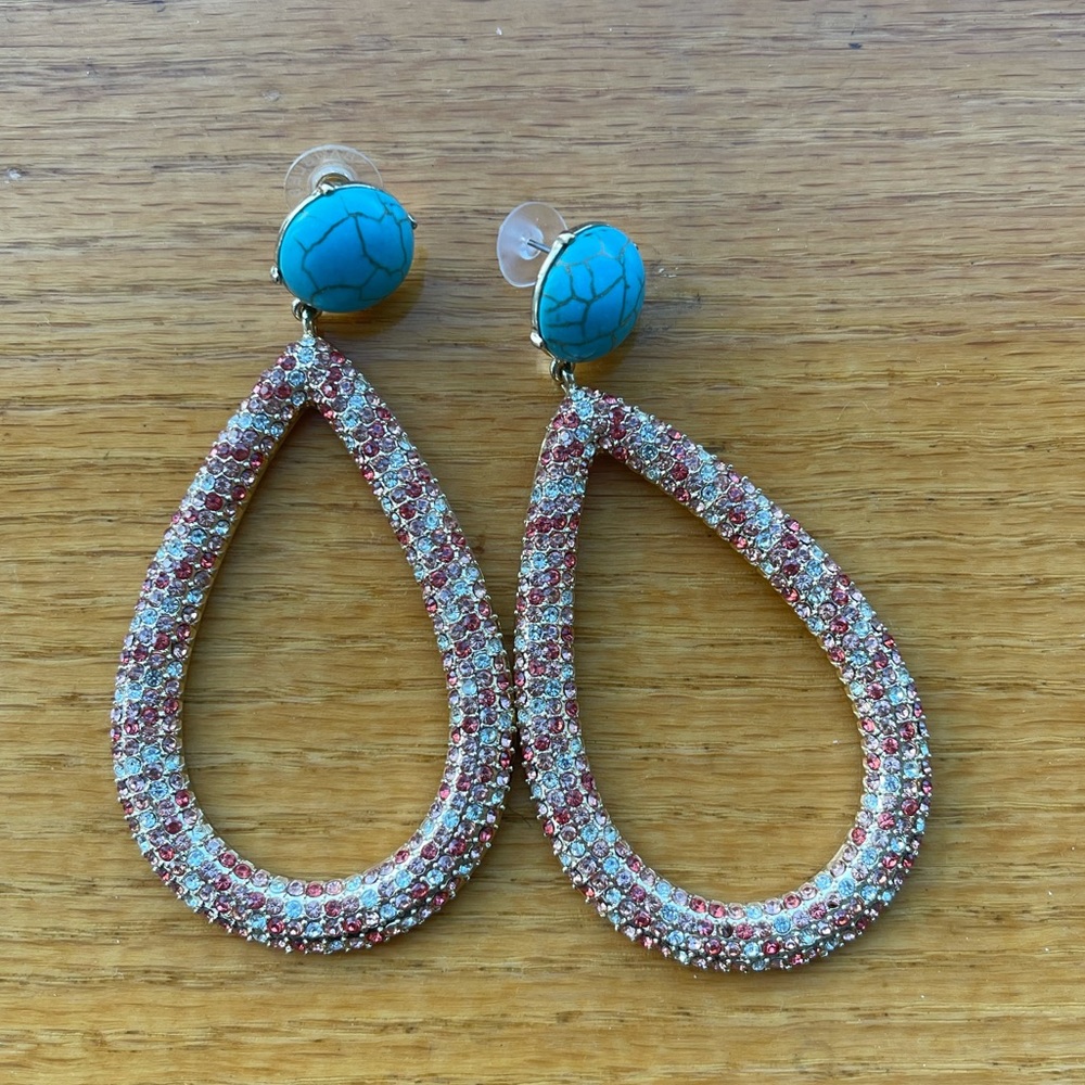 baublebar teardrop diamond multi color earrings